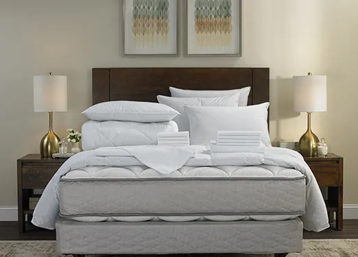 Cotton Stripe Bed & Bedding Set